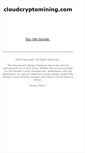 Mobile Screenshot of cloudcryptomining.com